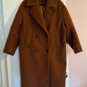 TOPSHOP Brown Teddy Trench Coat US Size 10